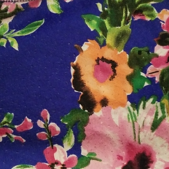 Electric Blue Floral Leggings Size Small: A - Picture 8 of 9